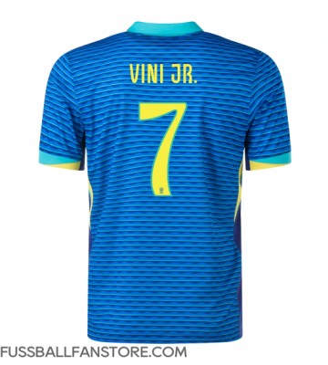 Brasilien Vinicius Junior #7 Replik Auswärtstrikot Copa America 2024 Kurzarm